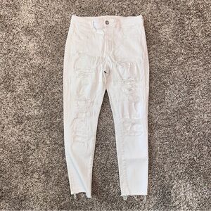 American Eagle White Crop Jegging